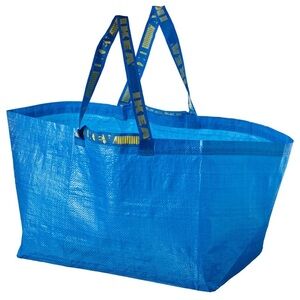 (Set of 2) NEW Ikea FRAKTA Shopping bag, large, blue